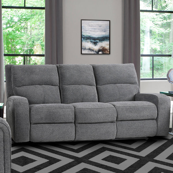 Polaris - Bizmark Grey Power Reclining Sofa