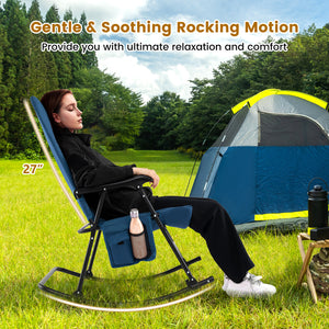 Â The 24â€ extra-wide seat offers ample room for you to sit back and relax<br>Â Ensure stable and reliable support with q sturdy metal frame<br>Â Hold up to 500 lbs strong loading capacity for most users<br>Â The smooth rocking motion provides you with u