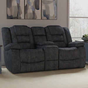 Bolton - Misty Storm Glider Reclining Console Loveseat