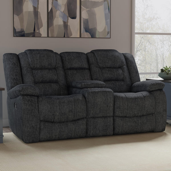 Bolton - Misty Storm Glider Reclining Console Loveseat