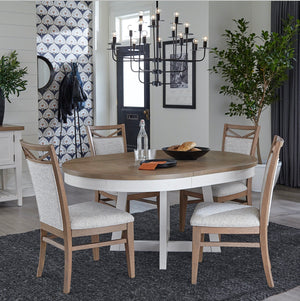 Americana Modern Dining 48 In. Round Extendable Dining Table