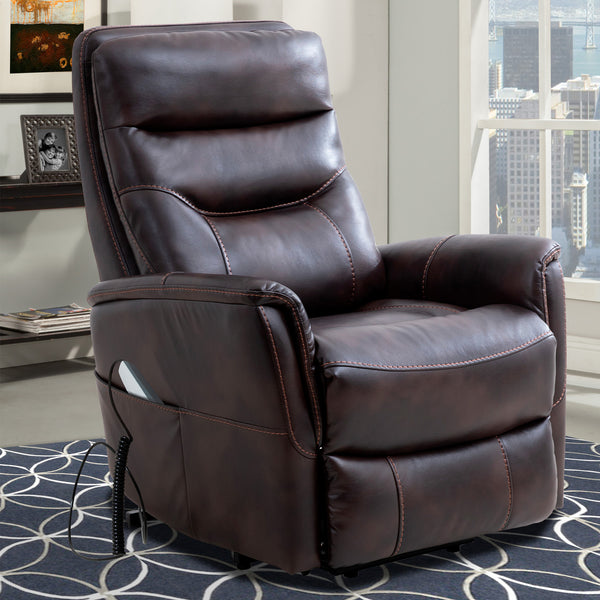 Gemini - Truffle Power Lift Recliner with Articulating Headrest