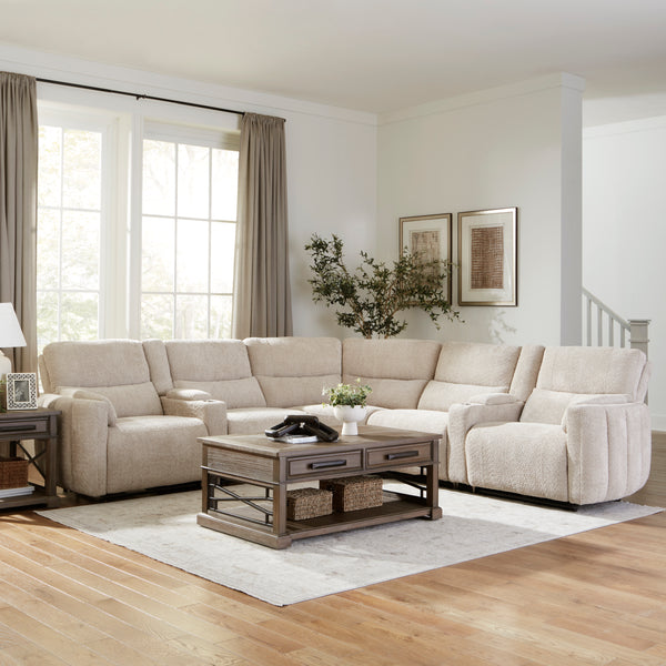 Modesto - Buttercream 7 Piece Modular Power Reclining Sectional with Power Adjustable Headrests