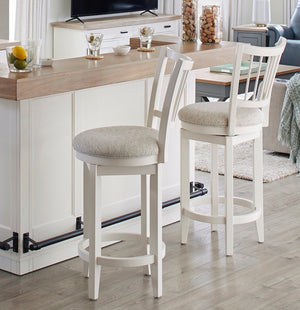Americana Modern Dining Spindle Back Swivel Barstool