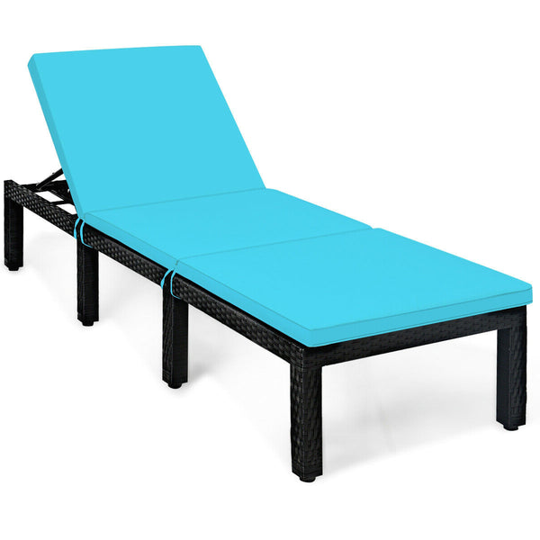 Durable hand-woven black PE rattan and steel frame for long time using<br>8 sturdy legs offer extra support and stability for you<br>Soft and thick cushion for comfortable seating<br>Cushion with navy and off white cushion cover<br>The cover of the cushio