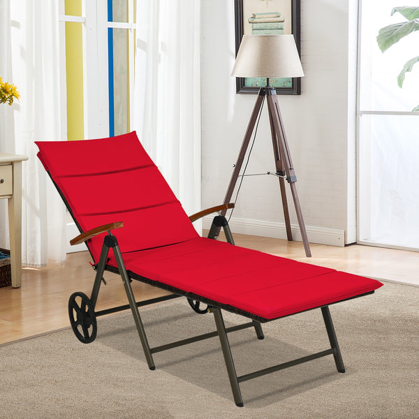 Sturdy aluminum construction holds up to 385 lbs<br>Ergonomic backrest with armrest fits your body curve to a better enjoyment<br>Soft non-woven cushion  provides a more comfortable relax<br>Environmentally friendly PE rattan  breathable and waterproof  s