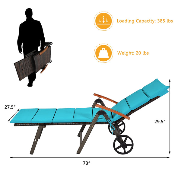 Sturdy aluminum construction holds up to 385 lbs<br>Ergonomic backrest with armrest fits your body curve to a better enjoyment<br>Soft non-woven cushion  provides a more comfortable relax<br>Environmentally friendly PE rattan  breathable and waterproof  s
