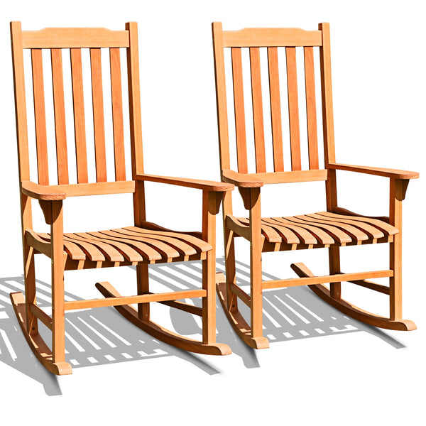 This patio rocking chair can bring a brand new experience to your miniature garden! Â  The image of you is drinking a cup of tea and appreciating your flowers lying on the outdoor rocking chair. This rocking chair is designed with a contoured slatted seat