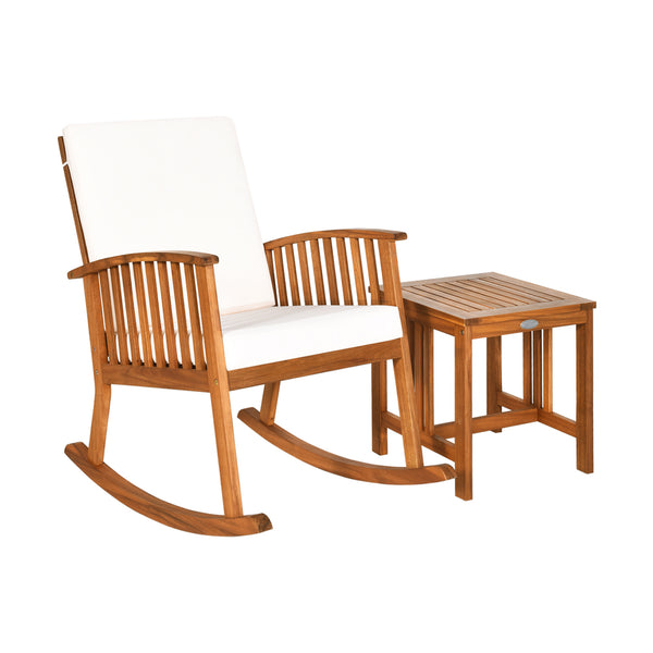 The frame of set is made of solid wood and it will serve you for long time. And the reclining backrest is of the most suitable angle  which ensures the most comfortable sitting and at the same time prevents rollover. Â  Thick cushion with high elasticity 