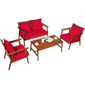 Including 2 x Single sofa  1 x Loveseat  1 x Coffee table  4 x Seat cushion  4 x Back cushion  1 x User guide<br>Hand-woven rattan is breathable and comfortable<br>Thick and soft cushions will provide you excellent comfort<br>Cover with the zipper of the 