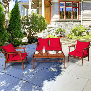 Including 2 x Single sofa  1 x Loveseat  1 x Coffee table  4 x Seat cushion  4 x Back cushion  1 x User guide<br>Hand-woven rattan is breathable and comfortable<br>Thick and soft cushions will provide you excellent comfort<br>Cover with the zipper of the 