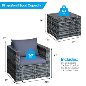 A strong and sturdy steel frame ensures sturdiness <br>Hand-woven rattan is breathable and durable <br>A wide armrest at a suitable height is good for relaxing your arm <br>Thick and soft cushion with a high-density sponge for your hip and back <br>Cover 