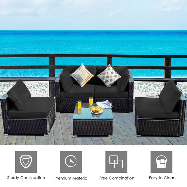 Soft cushions and pillows provide extraordinary comfort <br>The toughened glass tabletop is durable and easy to clean <br>Free combinations for your different needs <br>Detachable covers of cushions are easy to clean <br>Ideal for your patio  backyard por