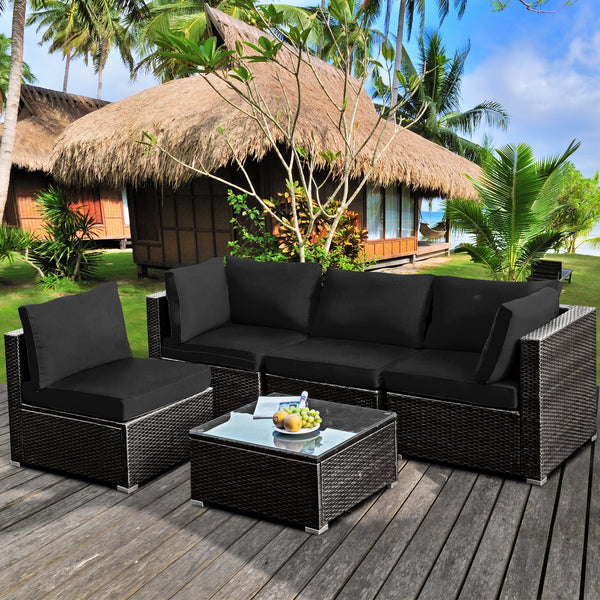 Soft cushions and pillows provide extraordinary comfort <br>The toughened glass tabletop is durable and easy to clean <br>Free combinations for your different needs <br>Detachable covers of cushions are easy to clean <br>Ideal for your patio  backyard por