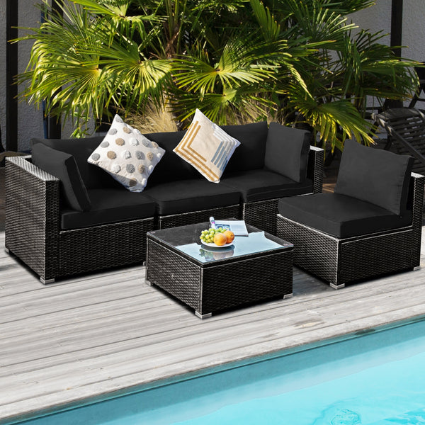 Soft cushions and pillows provide extraordinary comfort <br>The toughened glass tabletop is durable and easy to clean <br>Free combinations for your different needs <br>Detachable covers of cushions are easy to clean <br>Ideal for your patio  backyard por
