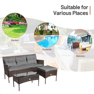 Sturdy steel frame ensures strong weight capacity <br>Premium rattan with all-weather resistance for long-time use <br>Cozy seat with high backrest and soft armrest offers comfort <br>High density cushion with removable cover makes maintenance easier <br>
