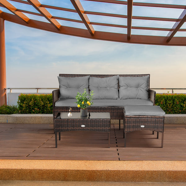 Sturdy steel frame ensures strong weight capacity <br>Premium rattan with all-weather resistance for long-time use <br>Cozy seat with high backrest and soft armrest offers comfort <br>High density cushion with removable cover makes maintenance easier <br>