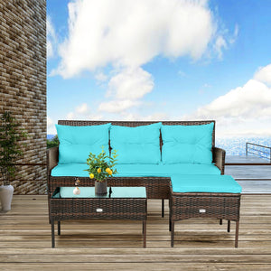 Sturdy steel frame ensures strong weight capacity <br>Premium rattan with all-weather resistance for long-time use <br>Cozy seat with high backrest and soft armrest offers comfort <br>High density cushion with removable cover makes maintenance easier <br>