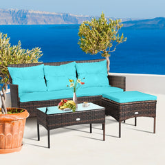 Sturdy steel frame ensures strong weight capacity <br>Premium rattan with all-weather resistance for long-time use <br>Cozy seat with high backrest and soft armrest offers comfort <br>High density cushion with removable cover makes maintenance easier <br>