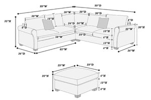 4-PCS SECTIONAL SOFA