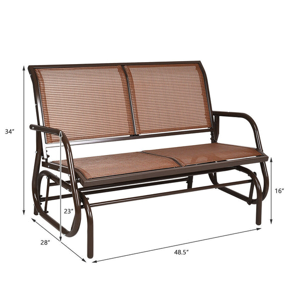 Made of solid steel which is rust-proof and waterproof for longer use <br>Breathable and durable fabric for comfortable seating experience <br>Smooth and gentle gliding system to make you relax <br>Can be placed on the ground steadily with stable base <br