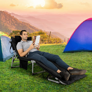 Our folding chaise lounge is a perfect combination of functionality and utility. Â  The chaise lounge is fully assembled and easy to adjust with the triangle locking system. And itâ€™s suitable for both indoor and outdoor use  such as poolside  garden  ba