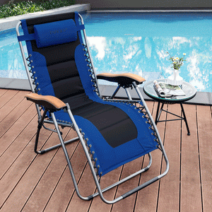 The zero gravity chair provides every customer with the most comfortable and secure way to enjoy life. Â  This heavy-duty lounge chair features a triangular support structure  which offers excellent stability for safe load-bearing. The reclining angle of 