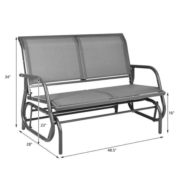 Made of solid steel which is rust-proof and waterproof for longer use <br>Breathable and durable fabric for comfortable seating experience <br>Smooth and gentle gliding system to make you relax <br>Can be placed on the ground steadily with stable base <br