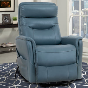 Gemini - Softy Azure Power Lift Recliner with Articulating Headrest
