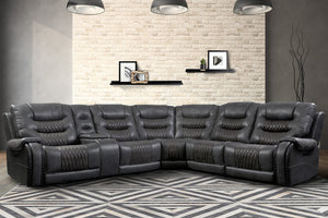 Outlaw - Stallion 6 Piece Modular Power Sectional with Drop Down Table