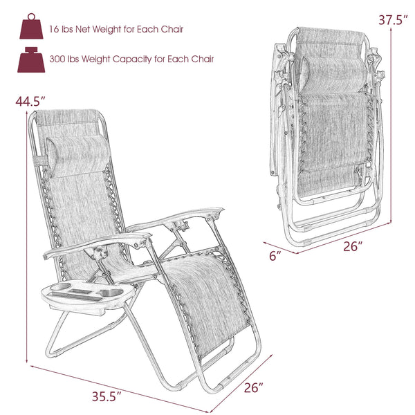 Strong double bungee ropes and rustproof frame ensure a long-time use <br>Adjustable padded pillow for both headrest and lumbar support <br>Add extra stability with reinforced triangular structure and non-slip foot pads <br>Designed with a locking system 