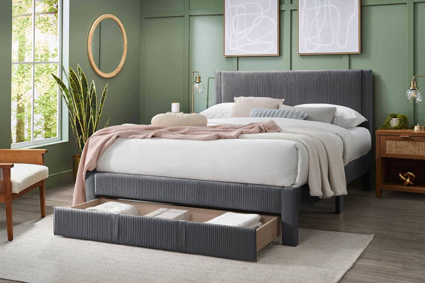 QUEEN BED W/ UNDERBED DRAWER