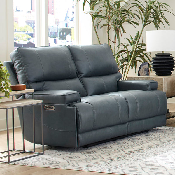Whitman - Verona Azure - Powered By Freemotion Cordless Power Reclining Loveseat