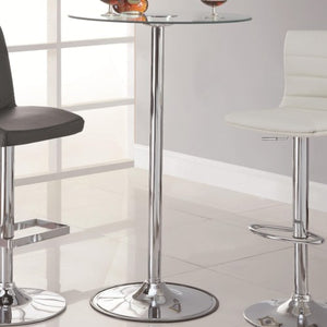 LED 42” Transitioning LED Bar Table with Chrome Base