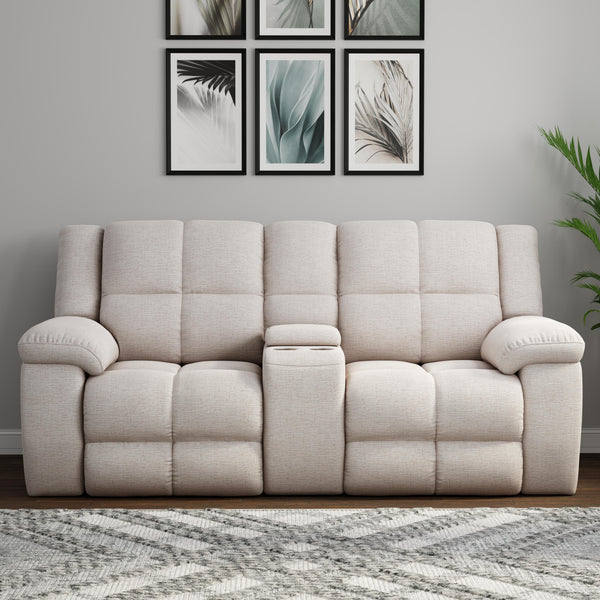 Buster - Opal Taupe Manual Console Loveseat