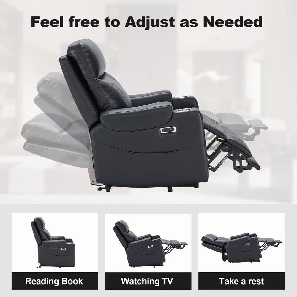 Logan Vegan Leather Power Lift Recliner