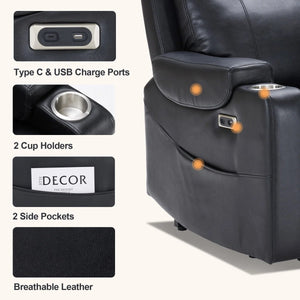 Logan Vegan Leather Power Lift Recliner