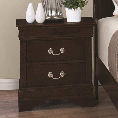 Louis Philippe 202 Night Stand with 2 Drawers