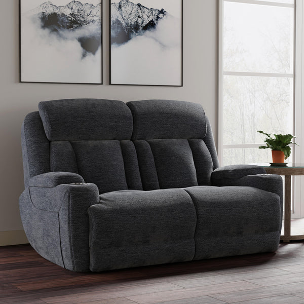Dalton - Lucky Charcoal Power Reclining Loveseat