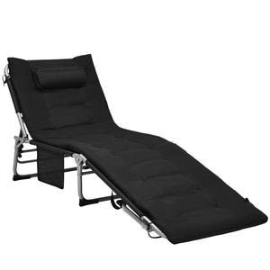Our folding chaise lounge is a perfect combination of functionality and utility. Â  The chaise lounge is fully assembled and easy to adjust with the triangle locking system. And itâ€™s suitable for both indoor and outdoor use  such as poolside  garden  ba