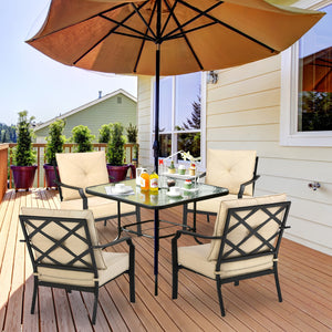 This is the 2-piece patio chairs which will fit your outdoors perfectly. Â  There are 2 thickened and soft cushions for the widened seat and backrest in order to make you comfortable. The hook and loop fasteners prevent seat cushion from blowing away. Lik