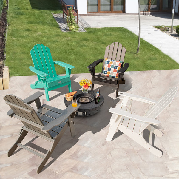 Fade-resistant PE material and 304 stainless steel screws for weather resistance<br>Require no painting  staining  or waterproofing for low maintenance<br>Clean the surface with water or soap for easy cleaning<br>Save your outdoor space and easy to store 