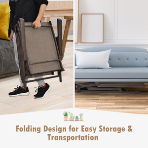 5 backrest angles and 2 footrest positions to meet various needs <br>Breathable and wearable seat fabric brings much comfort <br>Ergonomic design brings relaxation to your journey <br>Steel frame is not easy to rust and of high durability <br>Stable trian