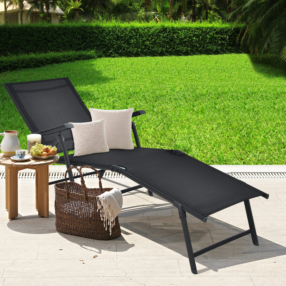 5 backrest angles and 2 footrest positions to meet various needs <br>Breathable and wearable seat fabric brings much comfort <br>Ergonomic design brings relaxation to your journey <br>Steel frame is not easy to rust and of high durability <br>Stable trian