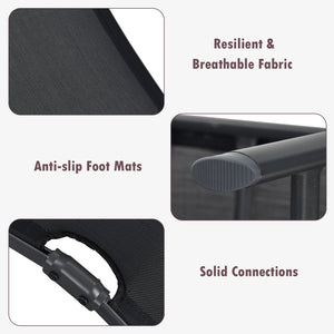 5 backrest angles and 2 footrest positions to meet various needs <br>Breathable and wearable seat fabric brings much comfort <br>Ergonomic design brings relaxation to your journey <br>Steel frame is not easy to rust and of high durability <br>Stable trian