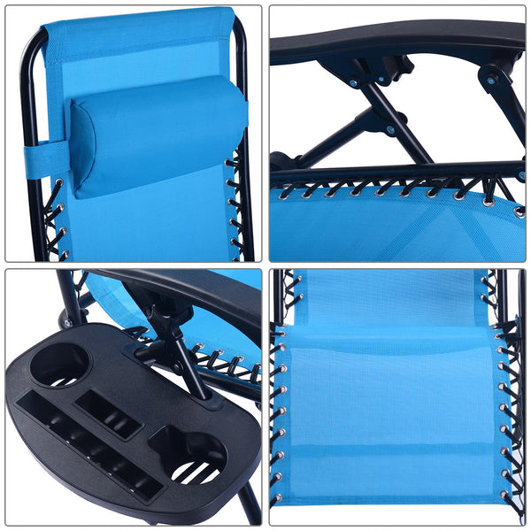 Strong double bungee ropes and rustproof frame ensure a long-time use <br>Adjustable padded pillow for both headrest and lumbar support <br>Add extra stability with reinforced triangular structure and non-slip foot pads <br>Designed with a locking system 