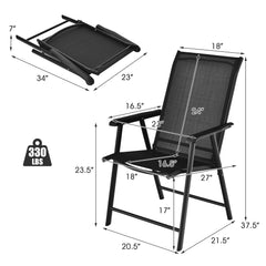 Metal powder coating frame is easy to clean<br>Chair can be used indoors and outdoors<br>2 ergonomic armrests for comfortable arm placement<br>Set of 2 chairs has good abrasion and water resistance<br>Set of 2 chairs is in fabric that can withstand bad we