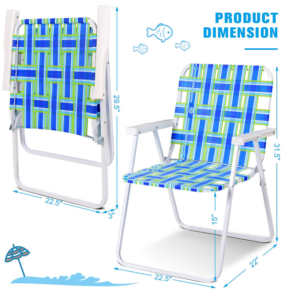 Solid and reinforced steel frame with anti-rust coating  holds up to 265 lbs <br>Made with high-quality fade resistant webbing <br>Easy to set up and no tools required <br>Portable design folds quickly and easily for simple transport and storage <br>Inclu