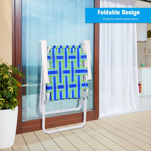 Solid and reinforced steel frame with anti-rust coating  holds up to 265 lbs <br>Made with high-quality fade resistant webbing <br>Easy to set up and no tools required <br>Portable design folds quickly and easily for simple transport and storage <br>Inclu