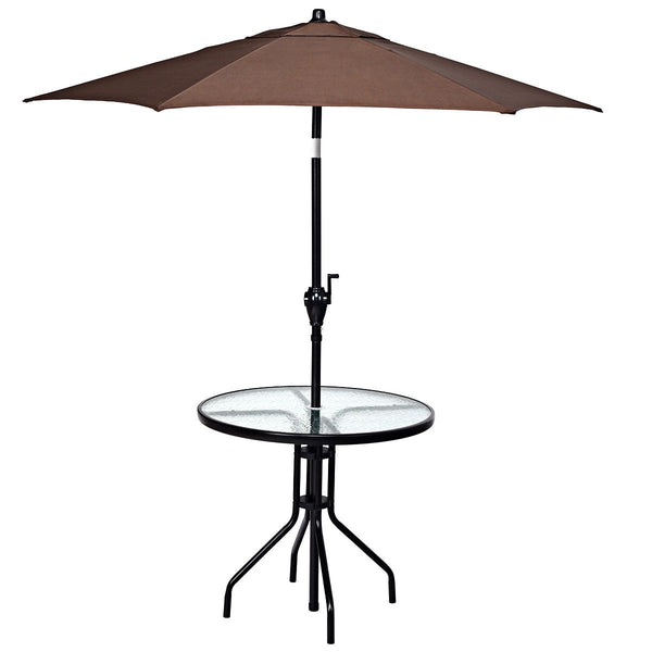 This round table will be your ideal choice if you are looking for a beautiful and practical table. Â  It is made of tempered glass and durable painted steel  which makes this table rust-proof and weather -resistant. Then it is suitable for outdoor and ind